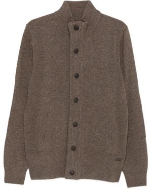 Barbour ハイネック カーディガン - ブラウン
