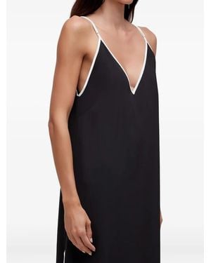 Osklen Spaghettikleid mit Diagonalbindung - Schwarz