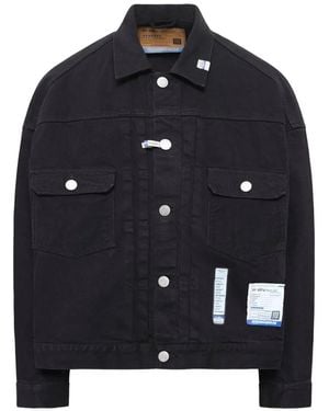 Maison Mihara Yasuhiro Patch-Detail Denim Jacket - Blue