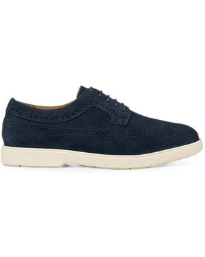 Geox Spherica Ec17 Brogue-Detailing Oxford Shoes - Blue