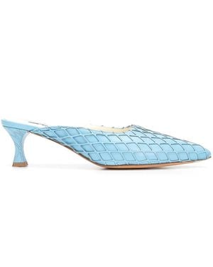 Rochas Uitgesneden Muiltjes - Blauw