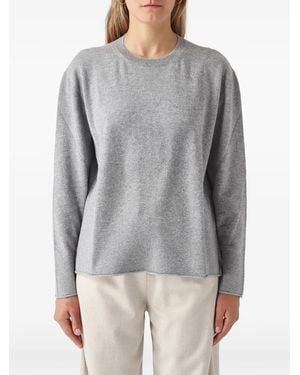 Gran Sasso Crew-Neck Long-Sleeve Sweater - Gray