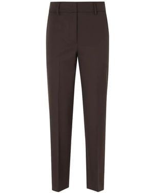 Seventy Pressed-Crease Tailored Pants - Brown