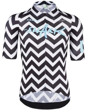 Q36.5 Chevron-Pattern Cycling Vest - Blue