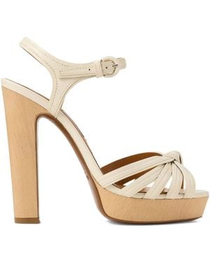 Ralph Lauren 125Mm Kieran Heeled Sandals - Metallic