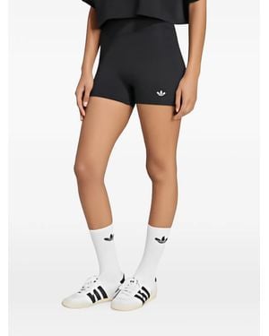 adidas Essentials Logo-Embroidered Shorts - Black