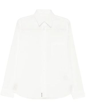 Yohji Yamamoto Detachable-Collar Patch-Pocket Shirt - White