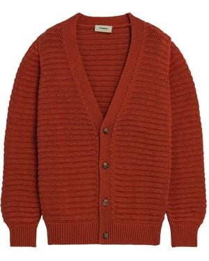 A PAPER KID Knitted Cardigan - Red