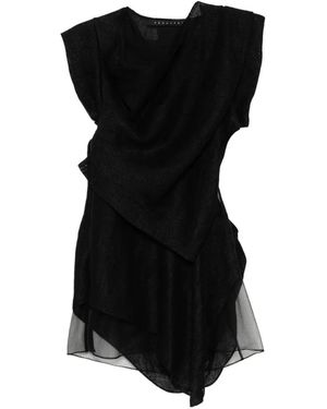 Yehuafan Draped Top - Black