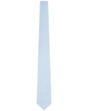 Emporio Armani Cravatta A Fantasia - Bianco