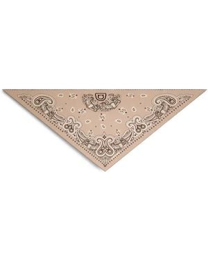 Ferragamo Arabesque-Print Triangle Scarf - Natural