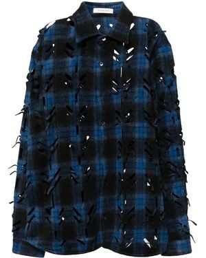 JUNTAE KIM Camicia Con Dettaglio A Taglio Laser - Blu
