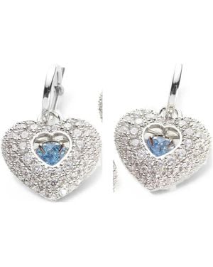 Swarovski Idyllia Heart Crystal Earrings - White