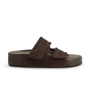 Atp Atelier Furlo Touch-Strap Slides - Brown