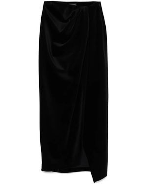 Balenciaga Velvet Midi Skirt - Black