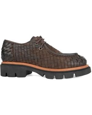 SERGIO MORETTI FIRENZE Lace-Up Loafers - Brown