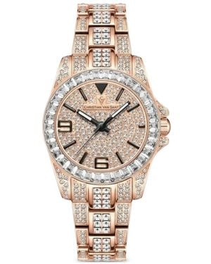 Christian Van Sant Majestic Crystal-Embellished 31Mm Watch - Metallic