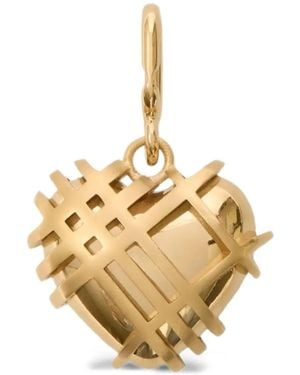 Burberry Karierter Herzanhänger - Mettallic