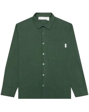Advisory Board Crystals Embroidered-Pocket Button-Down Shirt - Green