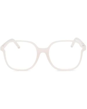 Jacquemus Occhiali Con Montatura Geometrica - Bianco