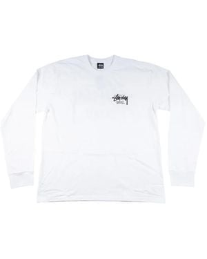 Stussy Camiseta Seoul De Manga Larga - Blanco