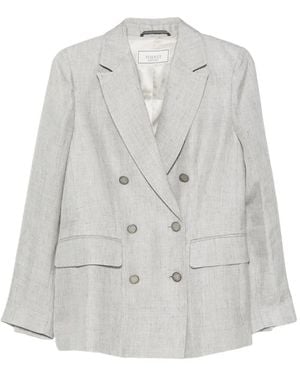 Peserico Blazer Con Doble Botonadura - Blanco