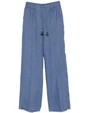 Marina Rinaldi Tassel Drawstring Trousers - Blue