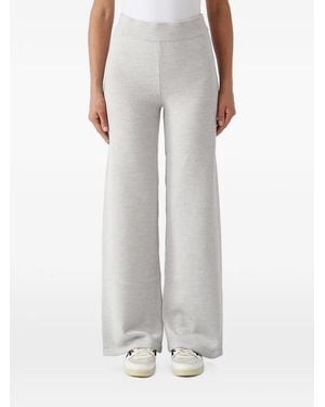 Max Mara Gabarra Fine-Knit Wide-Leg Pants - Grey