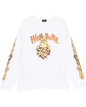 we11done Graphic-Print T-Shirt - White