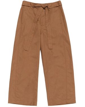 Bimba Y Lola ベルテッド クロップドパンツ - ブラウン