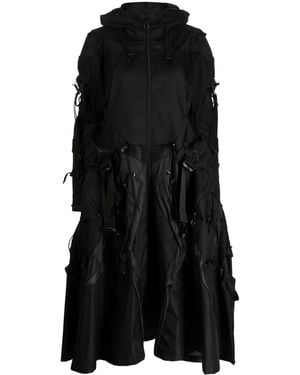 Junya Watanabe Mantel Mit Kontrasteinsätzen - Schwarz