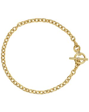 David Yurman 18K Dy Mercer Petite Toggle Chain Diamond Necklace - Metallic