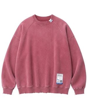 Maison Mihara Yasuhiro Sun Faded Like Distressed Sweatshirt - Pink