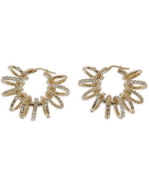 AMINA MUADDI Crystal Hoop Earrings - Metallic