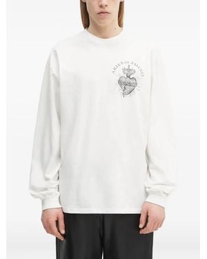 Aries Ex Amino Long-Sleeve T-Shirt - White