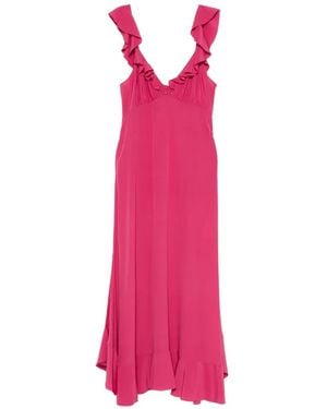 Chloé Tyrian Crepe Dress - Pink