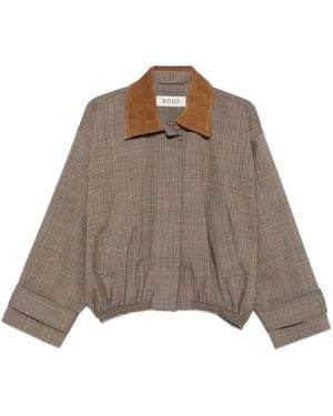 Rohe Suede-Collar Jacket - Brown