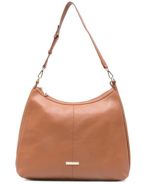 Cromia Serena Grained Leather Shoulder Bag - Brown