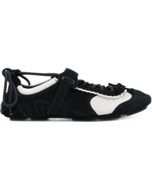 ShuShu/Tong Scalloped Bow Trainers - Black