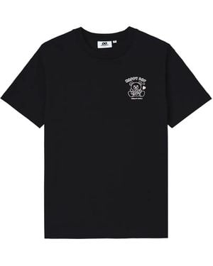 Chocoolate Bear-Print Cotton T-Shirt - Black