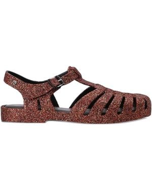 Melissa Possession Glitter-Embellished Flat Sandals - Brown