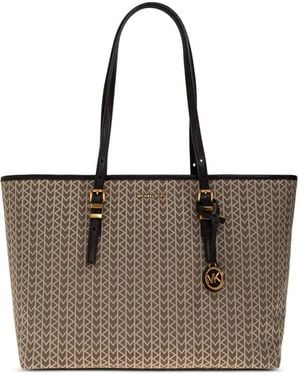 MICHAEL Michael Kors Large Quinn Patterned Tote Bag - Brown