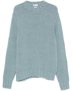 Doppiaa Chunky-Knit Crew-Neck Jumper - Blue
