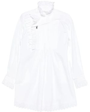Coperni Ruffled pleated dress - Blanco