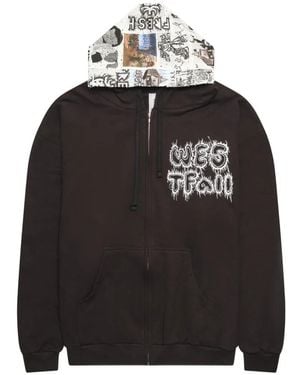 WESTFALL Patchwork-Hoodie Mit Logo-Print - Schwarz