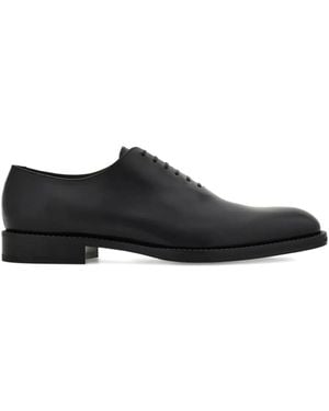 Ferragamo Leather Oxford Shoes - Black