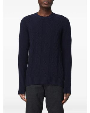 XC Cable-Knit Crew-Neck Jumper - Blue