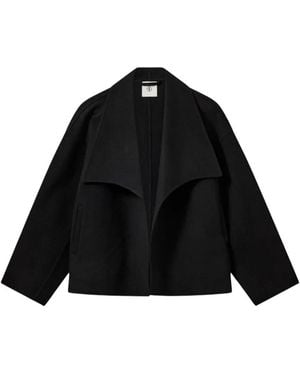 THE GARMENT Kramer Shawl-Lapel Drop-Shoulder Jacket - Black