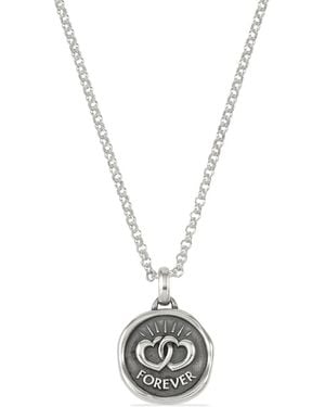 Dower & Hall Forever Hearts Talisman Necklace - White