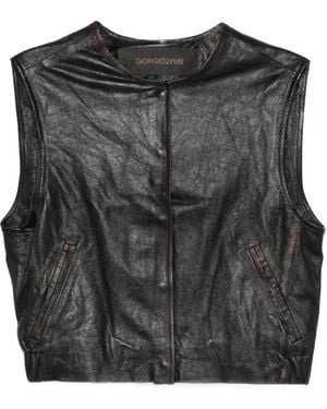 Giorgio Brato Zip Sleeveless Jacket - Black